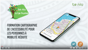 Sensibilisation à la cartographie de l'accessibilité PMR pour la fédération Te Niu o Te Huma ©Te Niu o Te Huma