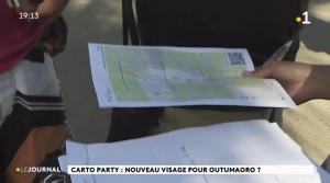 Reportage Polynésie la 1ère : cartoparty pour l'aménagement du bas de quartier d'Outumaoro